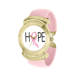 Womens Breast Cancer Awareness Hope Ribbon Dial Watch - 3915GPK
