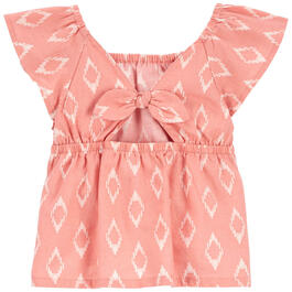 Toddler Girl Carter&#8217;s&#174; Geometric Linen Top & Shorts Set