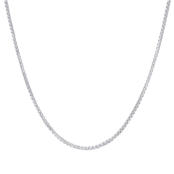 Sterling Silver 16in. Box Chain Necklace - image 