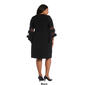 Plus Size R&M Richards Angel Sleeve Wrap Dress w/Rhinestone Trim - image 2