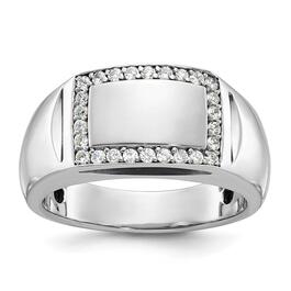 Mens Gentlemens Classics&#40;tm&#41; 14kt. White Gold 3/8ctw. Diamond Ring