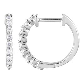 Nova Star&#40;R&#41; Sterling Silver Lab Grown Diamond Hoop Earrings