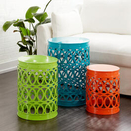 9th &amp; Pike® Multi-Colored Round Metal Accent Table