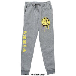 Young Mens Brooklyn Cloth Vibes Exploded Smiley Face Joggers