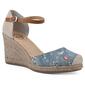Womens White Mountain Mamba Floral Espadrille Wedge Sandals - image 1