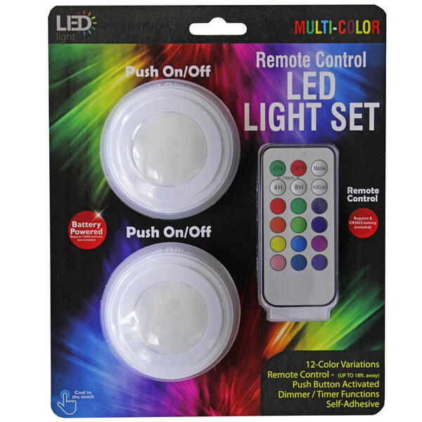 2pk. Remote Control LED Lights - image 