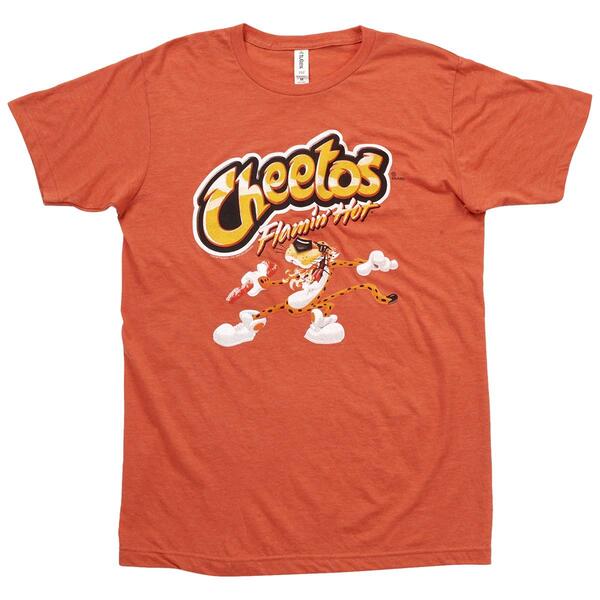 Young Mens Short Sleeve Flaming Hot Cheetos Graphic T-Shirt - image 