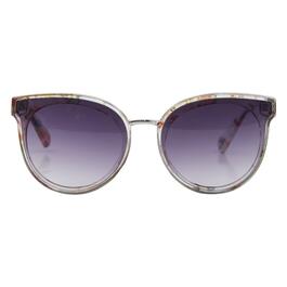 Womens Tropic-Cal Boardwalking Plastic Oval Sunglasses - Silver