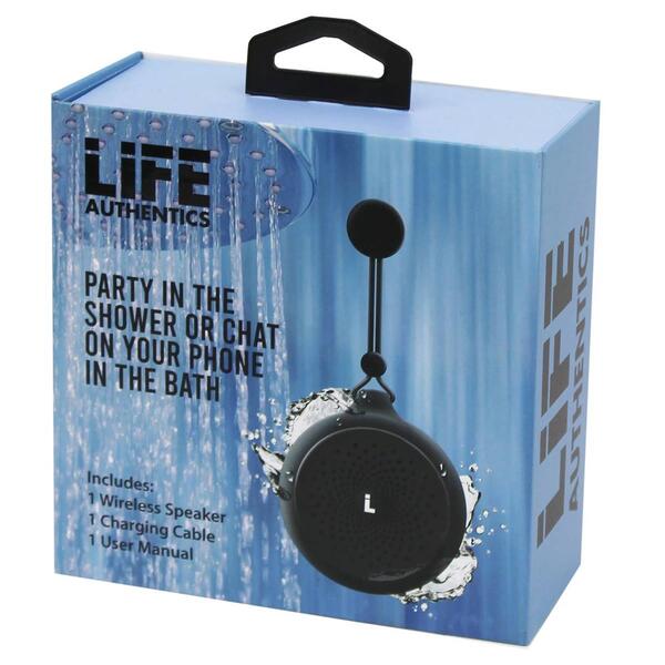 Life Authentics Waterproof Bluetooth Shower Speaker - image 