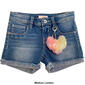 Girls &#40;4-6x&#41; Squeeze Denim Shorts w/Frayed Side Slits - image 2