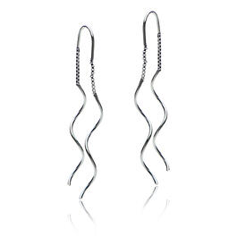 Sterling Silver Squiggle Threader Earrings
