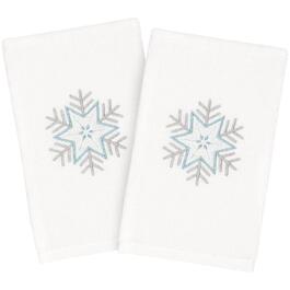 Linum Home Textiles Christmas Crystal Hand Towel Set Of 2