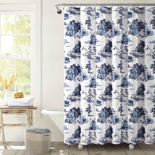 Lush Decor&#40;R&#41; French Country Toile Shower Curtain - image 