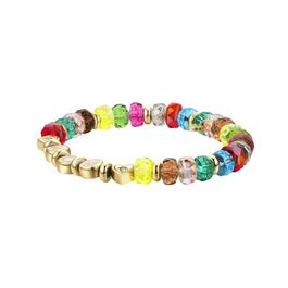 Shine Multi Color Crystal Bead & Enamel Mom Stretch Bracelet