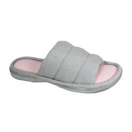 Womens Ellen Tracy Quilted Terry Slide Slippers