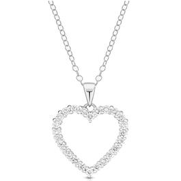Nova Star&#40;R&#41; 14kt White Gold 1/4ctw Lab Grown Diamond Heart Pendant