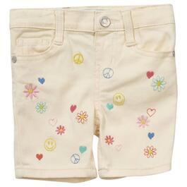 Toddler Girl Wallflower&#40;R&#41; Girl Embroidered Flower Bermuda Shorts