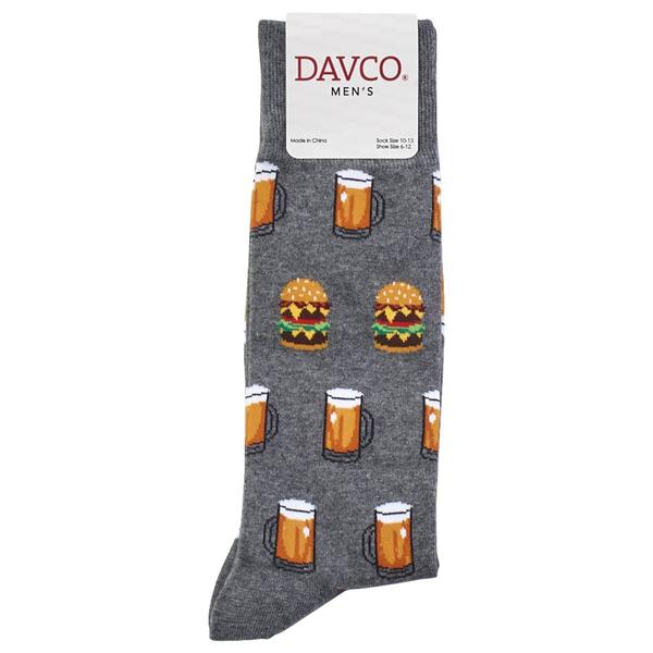 Mens Davco Beer & Burgers Socks - image 