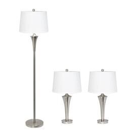 Lalia Home Perennial Modern Vienna 3pc. Metal Lamp Set