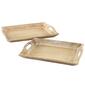 9th &amp; Pike® Whitewashed Mango Wood Serving Trays - Set of 2 - image 2