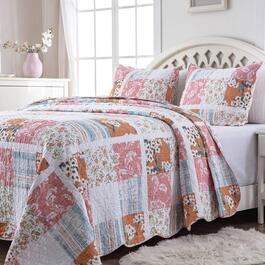 Greenland Home Fashions&#40;tm&#41; Everly Shabby Chic Quilt Set