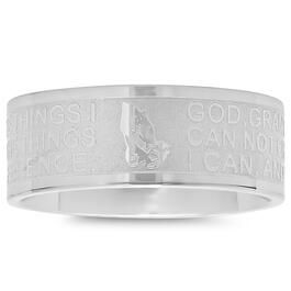 Unisex Stainless Steel Serenity Prayer Ring