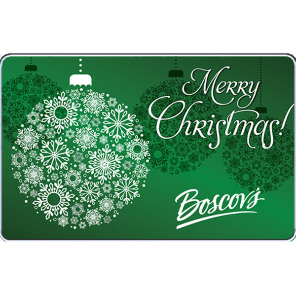 Boscov&#39;s Merry Christmas Green Ornament Gift Card - image 