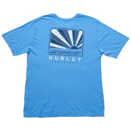 Young Mens Hurley Everyday Wash Sunburst Graphic Tee - Blue