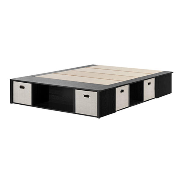 South Shore Flexible Queen Platform Bed with Storage