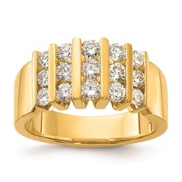 Pure Fire 14kt. Yellow Gold 1ct. Lab Grown Diamond Band