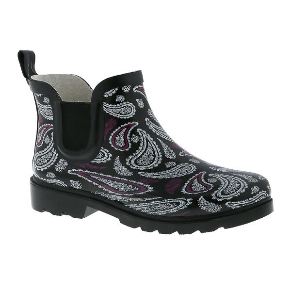 Womens Laila Rowe Jodphur Paisley Ankle Rain Boots - image 