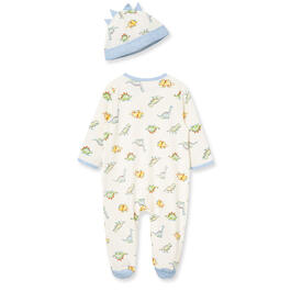 Baby Boy (NB-9M) Little Me Dino-Mite Footed Sleeper with Hat