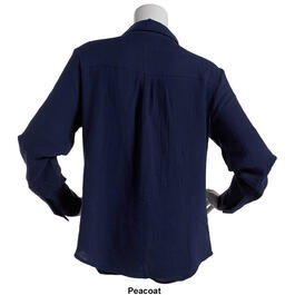 Womens Architect&#174; Long Sleeve Banded Collar Gauze Shirt