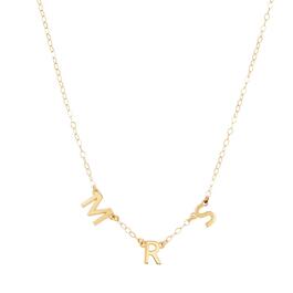 Gold Classics&#40;tm&#41; Mrs Station Cable Chain Necklace