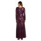 Womens R&M Richards Long-Sleeved Sequined Evening Gown - image 2