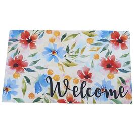 Floral Watercolor Welcome Doormat