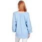Womens Ruby Rd. Patio Party Elbow Sleeve Woven Clip Dot Blouse - image 3