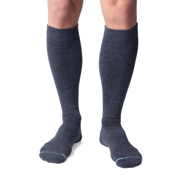 Mens Dr. Motion Cotton Solid Compression Over The Calf Socks - image 