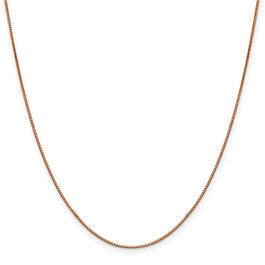 Gold Classics&#40;tm&#41; .9mm. Rose Gold Box Link Chain Necklace