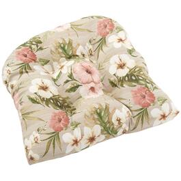 Jordan Manufacturing Outdoor Tan Floral Wicker Chair Cushion