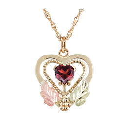 Black Hills Gold 10kt. Gold Double Heart Necklace