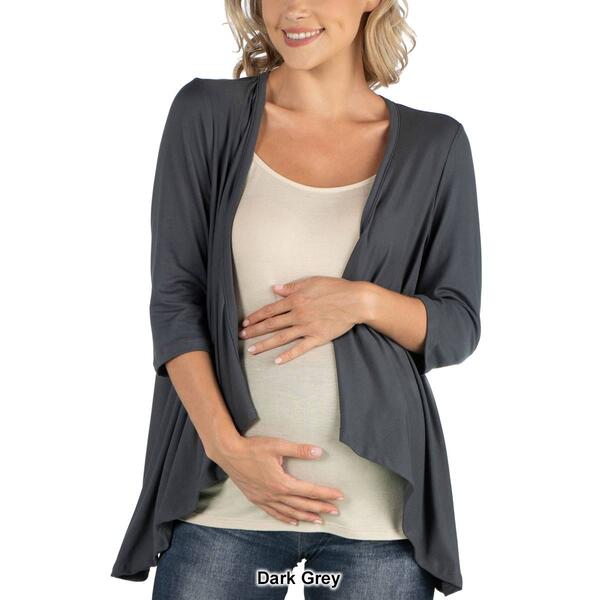 Womens 24/7 Comfort Apparel Elbow Sleeve Maternity Cardigan