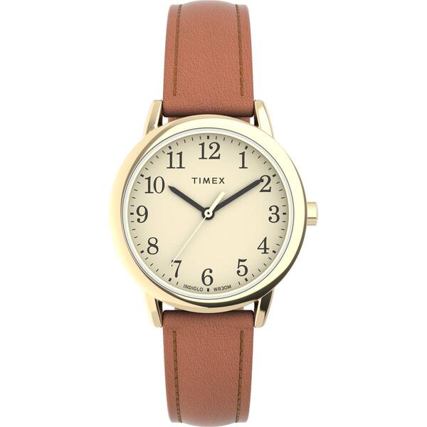 Womens Timex&#40;R&#41; Cream Dial & Gold-Tone Case Watch - TW2V69200JT - image 