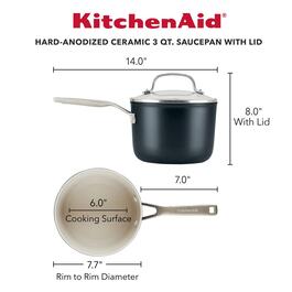 KitchenAid&#174; 3qt. Hard Anodized Ceramic Nonstick Sauce Pan