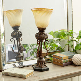 9th & Pike&#174; Brown Metal Tuscan Uplight Table Lamp