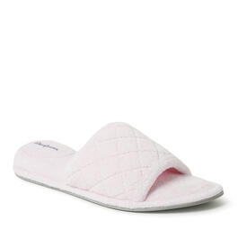 Womens Dearfoams&#40;R&#41; Quilted Slide Vamp Slippers