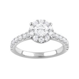 Nova Star&#40;R&#41; White Gold Lab Grown Diamond Halo Engagement Ring