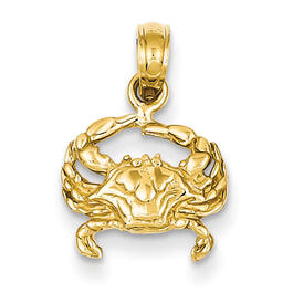 Gold Classics&#40;tm&#41; 14k. Yellow-Gold Crab Pendant