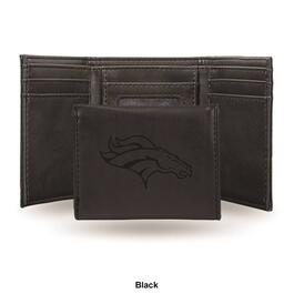 Mens NFL Denver Broncos Faux Leather Trifold Wallet