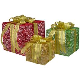 Northlight Seasonal LED Outdoor Christmas Gift Boxes - Set of 3